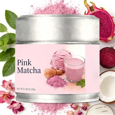 Polvere di Matcha rosa personalizzata